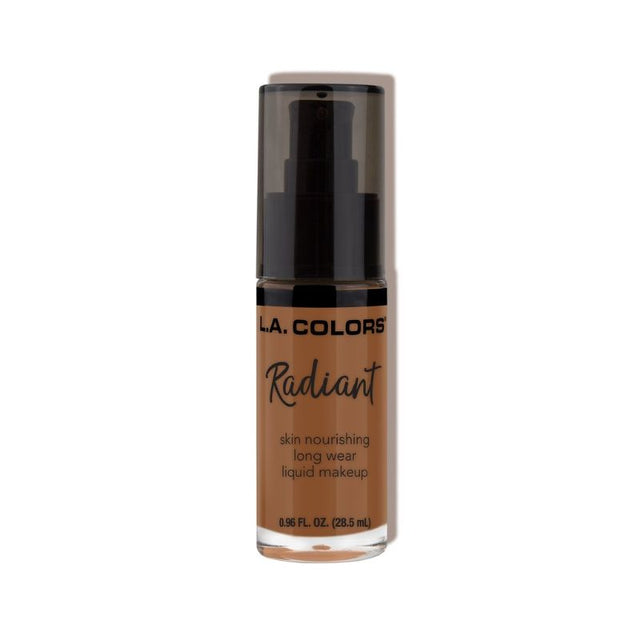 LA Colors Radiant Liquid Foundation in Ginger offers buildable coverage, hydration, and a dewy finish for a flawless complexion.