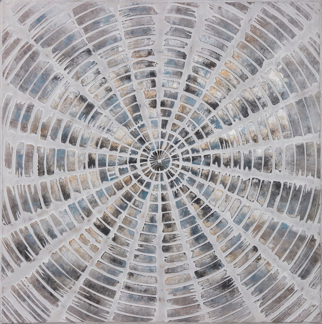 Hand-painted white canvas artwork stretched on wood, ready to hang, perfect for enhancing home decor.