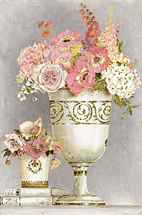 Stunning hand-embellished cotton canvas painting, vibrant colors, 600x1000mm, perfect for enhancing any space.