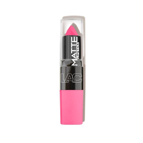 LA Colors Matte Lipstick in Charmed offers a vibrant matte finish that hydrates lips for all-day comfort and glamour.