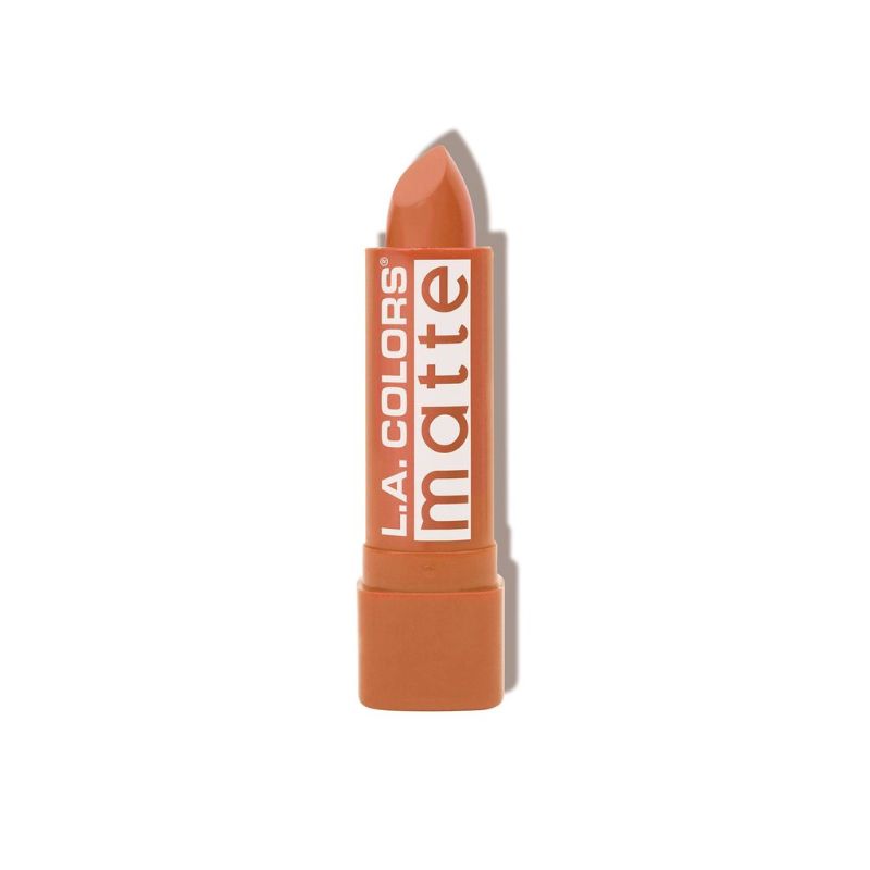 LA Colors Matte Lip Color in Going Steady (Nude) delivers a bold, non-drying finish with nourishing Aloe Vera and Vitamin E.