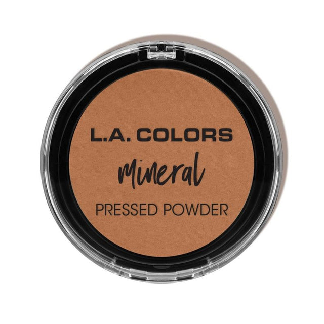 LA Colors Mineral Pressed Powder in True Beige offers lightweight, talc-free coverage for a smooth, natural finish on medium skin tones.