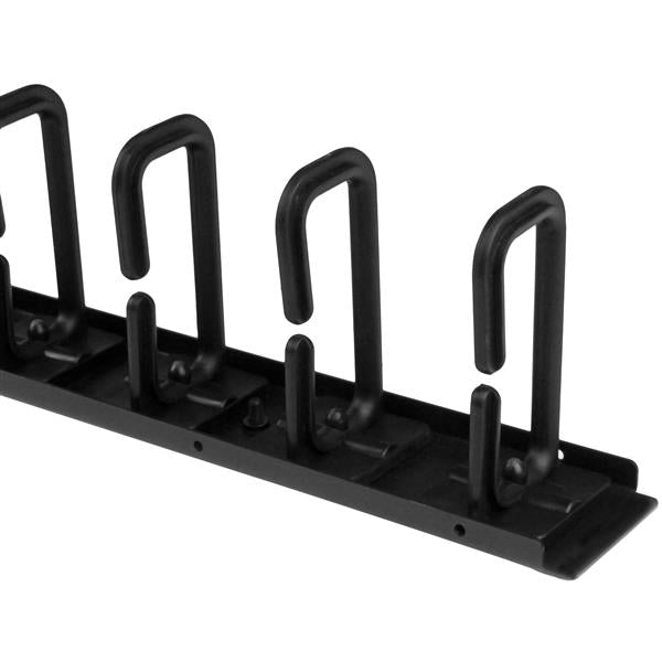 Vertical cable organizer with D-ring hooks, 3 ft. long, designed for efficient server rack cable management and organization.