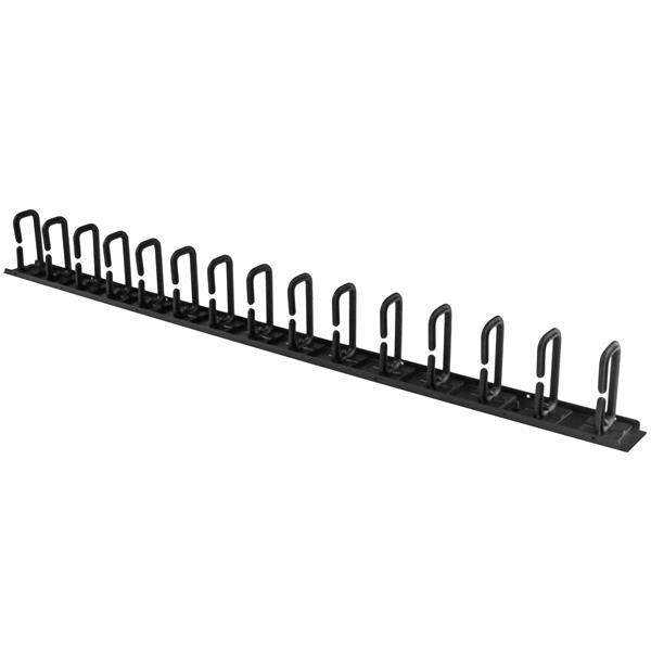 Vertical cable organizer with D-ring hooks for efficient server rack cable management, measuring 91 cm and tool-free installation.