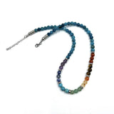 Chalcedony Chakra Necklace (45CM) featuring 0.6cm beads, promotes emotional balance and spiritual well-being.