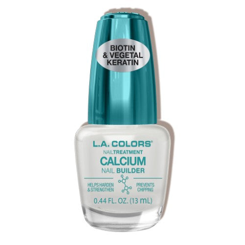 LA Colors Calcium Nail Builder revitalizes weak nails, strengthening them with keratin, calcium, and hydration for lasting health.