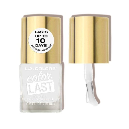 LA Colors Color Last Enduring Nail Polish in vibrant color, offers up to 10 days of chipping-resistant wear.