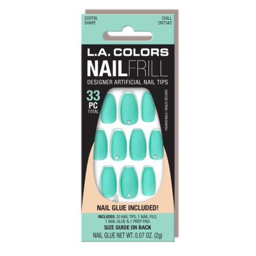 Artificial Nail Tip Kit - LA Colors Nail Frill Nailtips Chill (33pc)