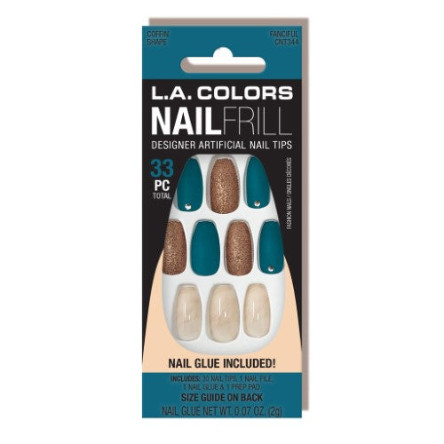 Artificial Nail Tip Kit - LA Colors Nail Frill Nailtips Fanciful (33pc)