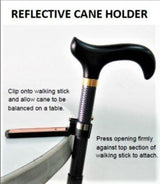 Stylish metallic leather pattern walking stick, adjustable 80-92cm, lightweight, folds into 4 sections for easy storage.