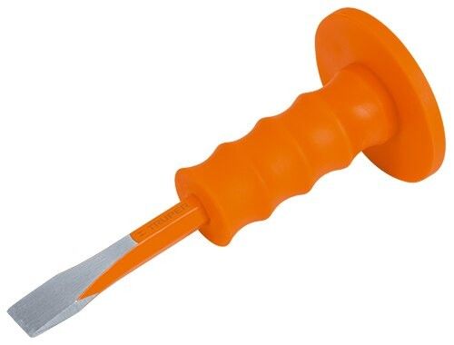 Truper cold chisel with mushroom grip, 200 x 20mm, designed for durability, safety, and versatility in tough materials.