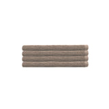 Chateau 4-pack hand towels in latte, 100% cotton, soft, durable, elegant, and ideal for everyday use.