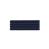 Bambury Chateau navy hand towel 4-pack, 40x70cm, crafted from soft, durable cotton for elegance and practicality.