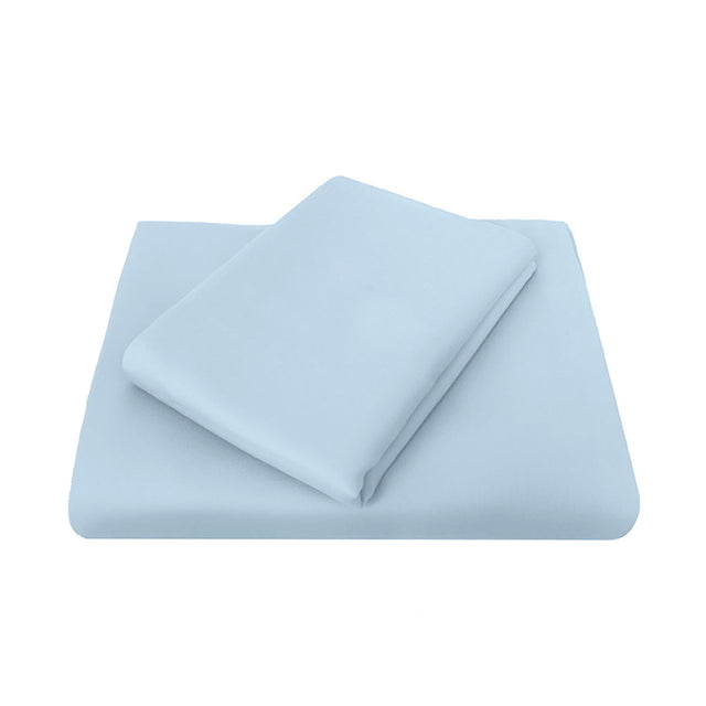 Chateau Blue king fitted sheet by Bambury, blending cotton and polyester for comfort and modern elegance.