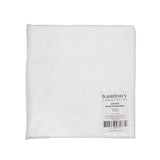 Fitted sheet in Chateau White from Bambury, designed for single mattresses, made of cotton blend for comfort and durability.