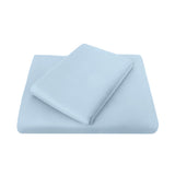 Chateau Blue flat sheet by Bambury, Queen size (250x285 cm), soft cotton-poly blend, easy care, upscale bedding option.