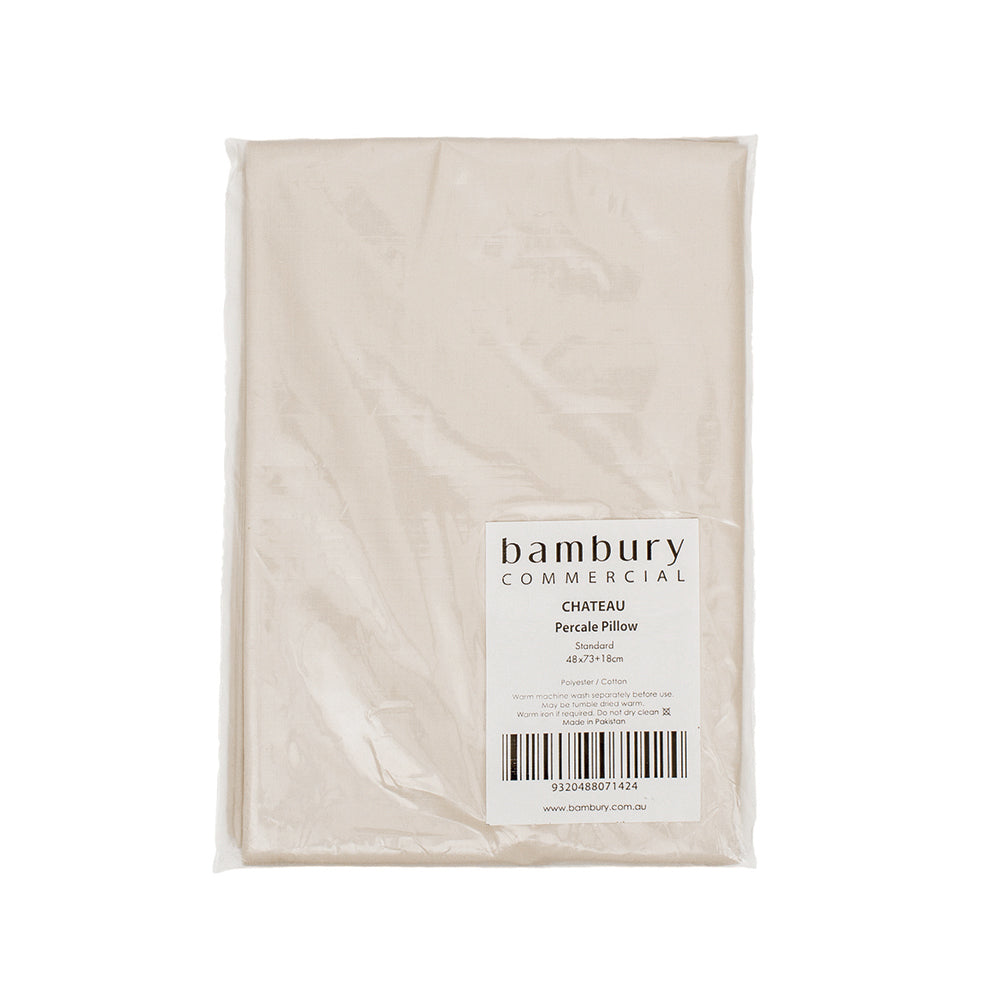 Luxurious Mocha standard pillowcase by Bambury, made of soft cotton-polyester blend for style and comfort.