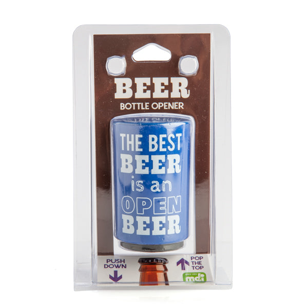 Set of 6 push-down beer bottle openers, compact and easy to use, perfect for parties and outdoor gatherings.