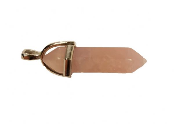 Crystal Point Rose showcasing a polished rose quartz crystal, promoting love, healing, and emotional balance for decorative use.
