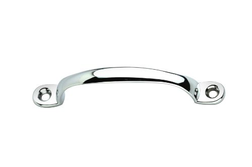 Sleek chrome drawer pull handle for 110mm centres, crafted from durable zinc for modern cabinetry upgrades.
