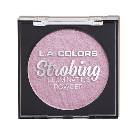 LA Colors Strobing Powder - Rockin' Glow in a chic compact, allowing for effortless sculpting and highlighting for luminous skin.