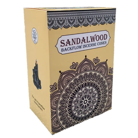 Twelve non-toxic backflow cones emitting rich sandalwood fragrance, perfect for creating a tranquil and serene ambiance.