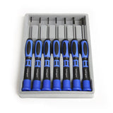 7-piece precision screwdriver kit for computer repair, featuring SLOT, PHILLIPS, and TORX tools for meticulous maintenance.