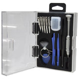 Comprehensive 23-piece cell phone repair kit for smartphones, tablets, and laptops, featuring essential tools for efficient repairs.