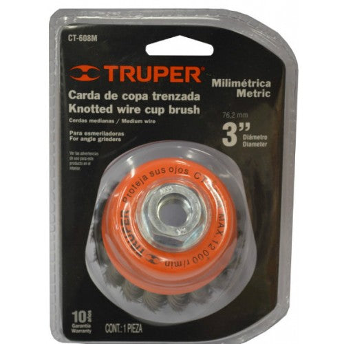 Wire Cup Brush Truper 75mm Twisted  M14 Nut