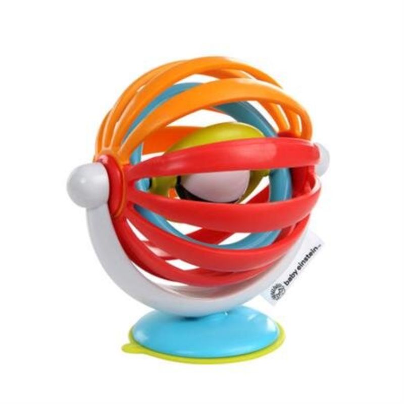Colorful Sticky Spinner Toy by Baby Einstein with a sturdy suction base for engaging play and skill development in infants.