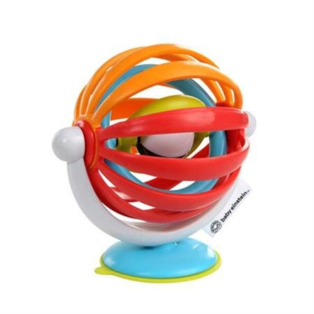Colorful Sticky Spinner Toy by Baby Einstein with a sturdy suction base for engaging play and skill development in infants.