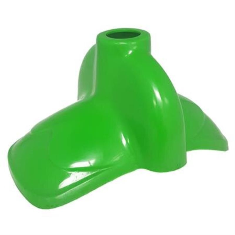 Tri-ang Tuff Trike front mudguard in vibrant green, designed to keep kids clean during outdoor rides.