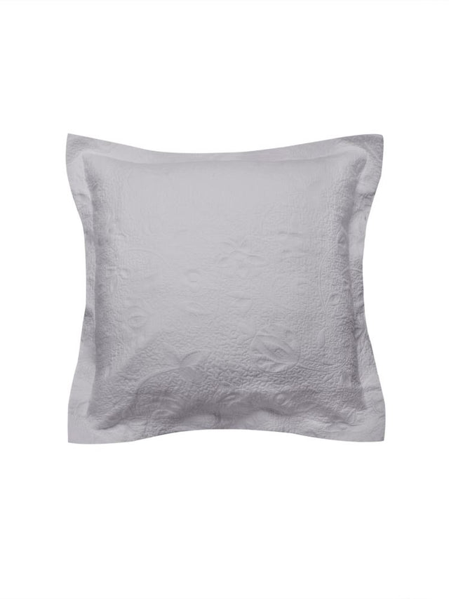 European Chantel Pillowcase in Grey, 65x65cm, soft 100% cotton for comfort and sophistication in any bedroom decor.