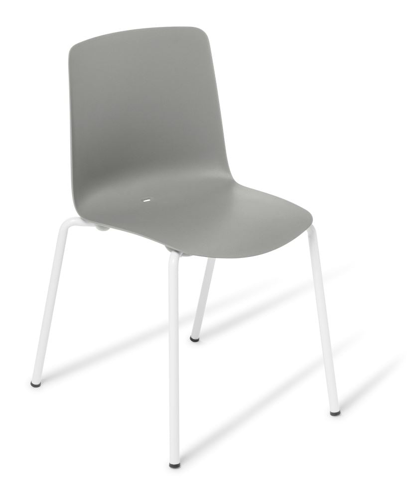 Grey Cafe Coco Chair with a contemporary matte finish, UV-stabilized design, and stackable features for versatile seating.