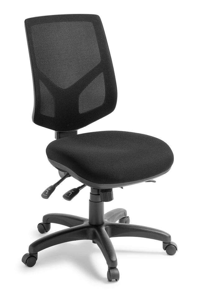 Ergonomic Crew Black Computer Chair with mesh back, lumbar support, and adjustable settings for optimal comfort.