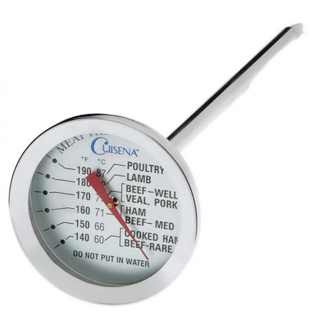 Cuisena Meat Thermometer with easy-read dial for precise temperature monitoring of all meats while cooking.