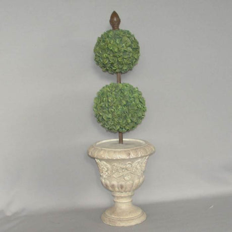 Lifelike 48cm artificial topiary in a pot, perfect for adding elegant greenery to any indoor or outdoor space.