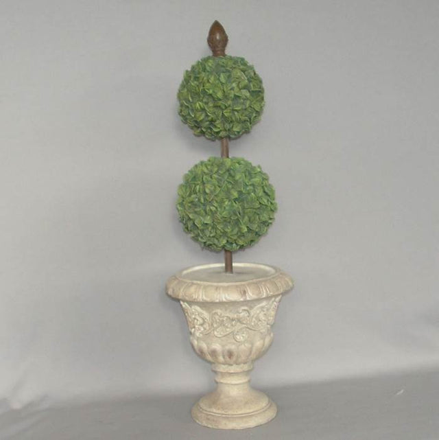 Lifelike 48cm artificial topiary in a pot, perfect for adding elegant greenery to any indoor or outdoor space.