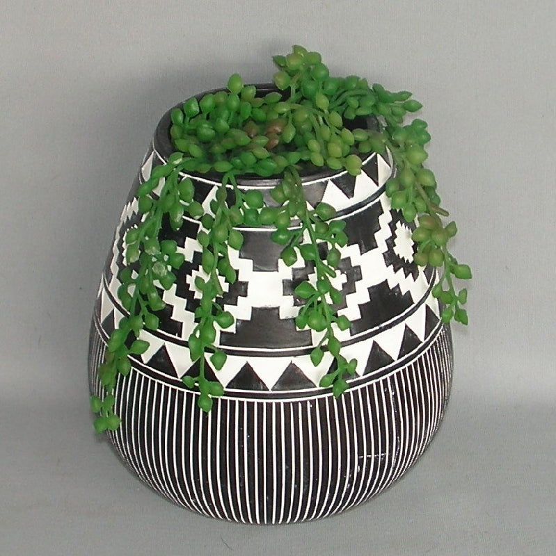 Aztec Tapered Vase (17cm) featuring a unique design, perfect for flowers or as a standalone decor piece.