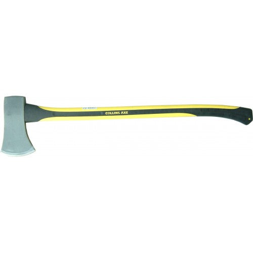 Axe Collins "Dayton" 3.5lb axe with fiberglass handle, double injection grip, and durable steel head for efficient chopping.