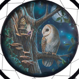 Enchanting dreamcatcher print featuring an owl and fairy by Lisa Parker, perfect for adding magic to any room.