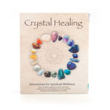 Crystal Healing Wellness Kit featuring 12 natural stones in a velvet pouch, packaged in a luxurious magnetic gift box.