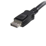 0.5m DisplayPort 1.2 cable with latches, supports 4K resolution, ideal for mobile setups and daisy chaining monitors.