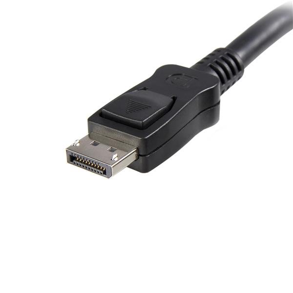 5m DisplayPort 1.2 cable with latches, supporting 4K @ 60Hz, ideal for connecting multiple monitors and enhancing multimedia experiences.