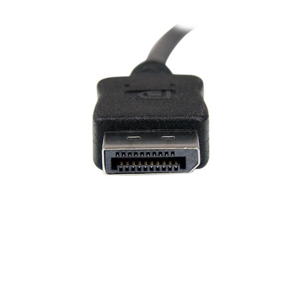 10m Active DisplayPort Cable connecting devices with high bandwidth, supporting resolutions up to WQXGA, featuring an active signal booster.