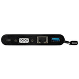 USB-C VGA Multiport Adapter with Power Delivery, USB 3.0, and GbE for seamless connectivity and HD presentations.