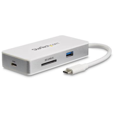 USB C Multiport Adapter with 4K HDMI, SD card reader, and USB 3.0 port for enhanced connectivity and productivity on-the-go.