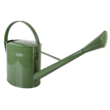 Set of 3 stylish 72cm outdoor watering cans in grey, cream, and green with removable nozzles for precise watering.