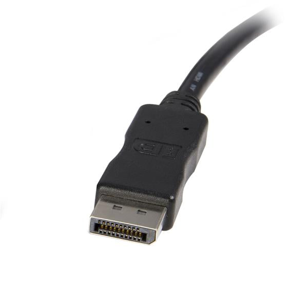 3m DisplayPort to DVI video adapter cable connecting DVI display to DisplayPort source, supports 1920x1200 and 1080p resolutions.