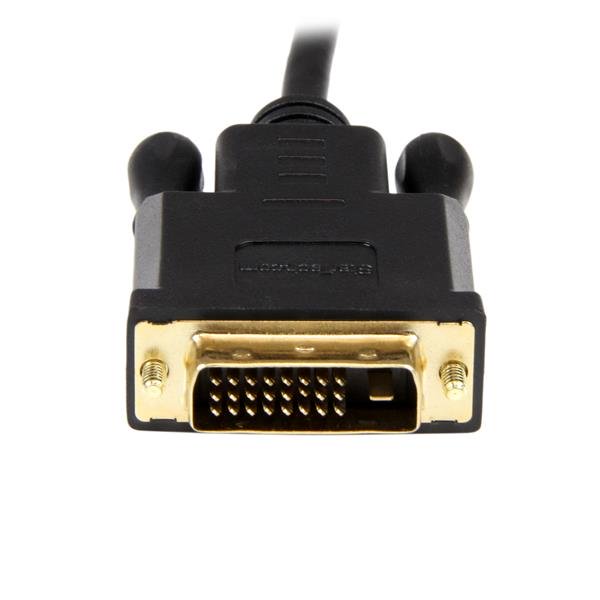 3ft DisplayPort to DVI active adapter cable in black for seamless video connection, supports 1920x1200 resolution.